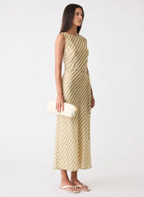 Load image into Gallery viewer, Sahara Maxi Dress, Sage Stripe | Esmaee