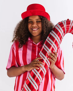 Santa Baby Teen Eco Satin Short SleeveShirt & Short Pyjama Set | Kip & Co