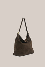 Load image into Gallery viewer, Savannah Dark Chocolate Suede Hobo Bag | Vestirsi