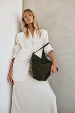 Load image into Gallery viewer, Savannah Dark Chocolate Suede Hobo Bag | Vestirsi