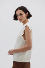 Load image into Gallery viewer, Scallop Vest, Panna | Iris &amp; Wool