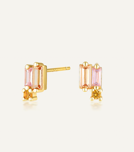 Esme Stud Earrings Peach/Pink | Avant Studio