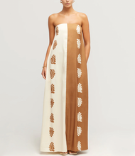 Load image into Gallery viewer, Ikaria Trapeze Dress, Stencil Leaf | Hansen &amp; Gretel
