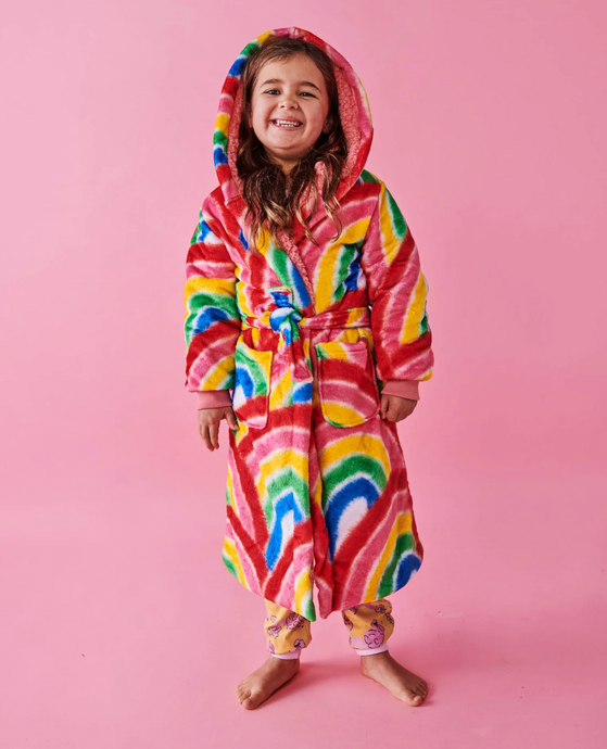 Rainbow Spray Kuddle Kids Robe | Kip & Co