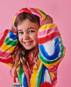 Rainbow Spray Kuddle Kids Robe | Kip & Co