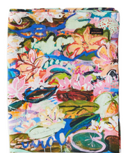 Load image into Gallery viewer, KIP&amp;CO X KEZZ BRETT WATERLILY WATERWAY RECTANGULAR LINEN TABLECLOTH | Kip &amp; Co