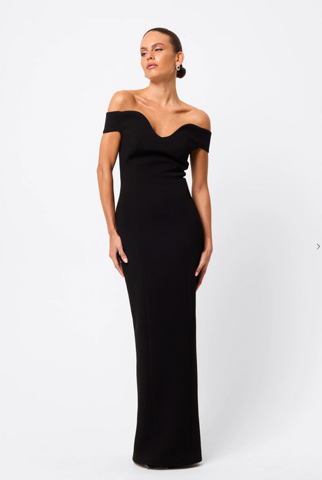 Modernist Maxi Dress, Black | Mossman