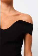 Load image into Gallery viewer, Modernist Maxi Dress, Black | Mossman