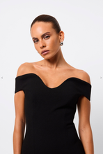 Load image into Gallery viewer, Modernist Maxi Dress, Black | Mossman