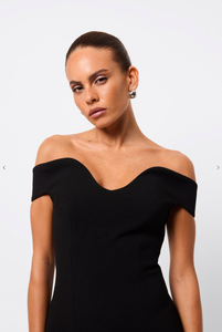 Modernist Maxi Dress, Black | Mossman