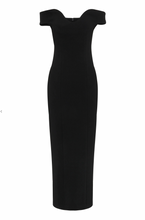 Load image into Gallery viewer, Modernist Maxi Dress, Black | Mossman