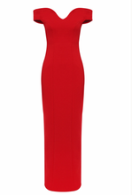 Load image into Gallery viewer, Modernist Maxi Dress, Red | Mossman
