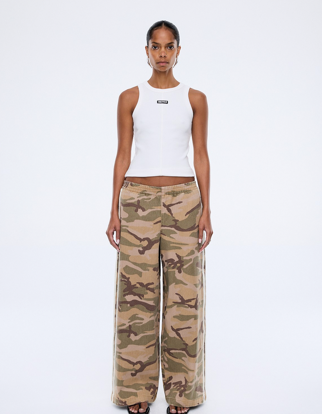 Tessa Wide Leg Pant Desert Camo | Ena Pelly
