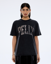 Load image into Gallery viewer, Leopard Collegiate Tee, Vintage Black | Ena Pelly