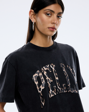 Load image into Gallery viewer, Leopard Collegiate Tee, Vintage Black | Ena Pelly