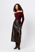 Load image into Gallery viewer, Lucent Midi Skirt Snake Print | Mossman