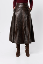 Load image into Gallery viewer, Lucent Midi Skirt Snake Print | Mossman