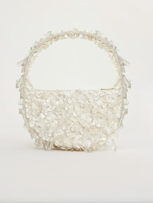 Crystal Birch Bag, Ivory & Black | Acler