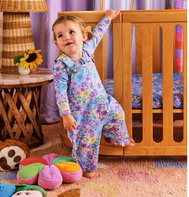 Bunch of Fun Baby Cotton Drill Overalls | Kip & Co
