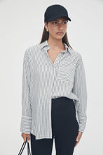 Load image into Gallery viewer, Atlas Shirt (Vertical Charcoal Strip) / Logoe Heritage