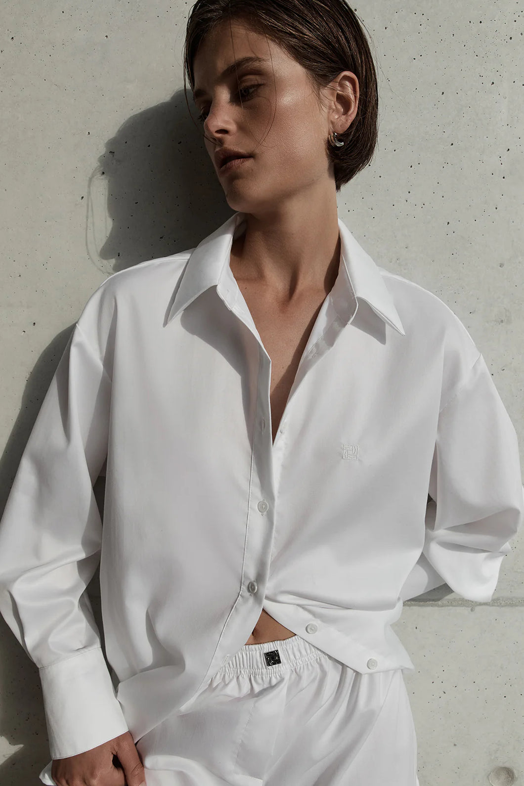Carter White Cotton Shirt / Elka