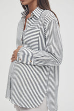 Load image into Gallery viewer, Atlas Shirt (Vertical Charcoal Strip) / Logoe Heritage