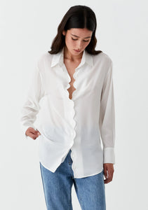 Hazel Silk Shirt Cream - Morrison