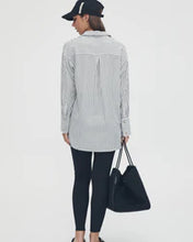 Load image into Gallery viewer, Atlas Shirt (Vertical Charcoal Strip) / Logoe Heritage
