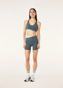 Wander 5" Bike Shorts, Thunder/Dusty Mint | P E Nation