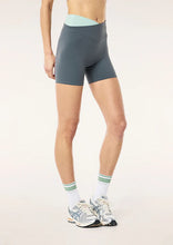 Load image into Gallery viewer, Wander 5&quot; Bike Shorts, Thunder/Dusty Mint | P E Nation