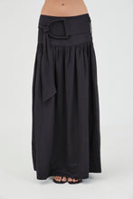 Load image into Gallery viewer, Elysian Belted Maxi Skirt Black / Third Form