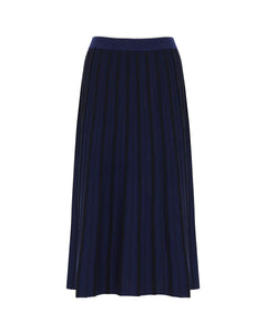 Amelia Midi Wool Skirt Navy / Iris and Wool
