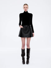 Load image into Gallery viewer, Core Leather Mini Skirt Black / Ena Pelly