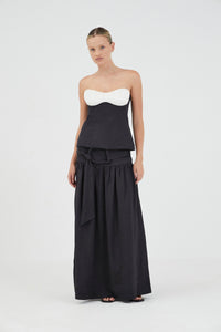 Elysian Belted Maxi Skirt Black / Third Form