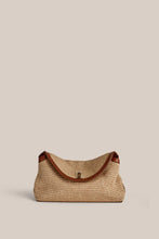 Load image into Gallery viewer, Sloan Tan Raffia Crossbody Clutch | Vestirsi