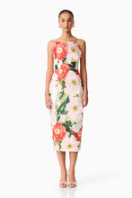 Load image into Gallery viewer, Solara Strapless Midi Dress, Pink Floral | Elliatt