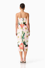 Load image into Gallery viewer, Solara Strapless Midi Dress, Pink Floral | Elliatt