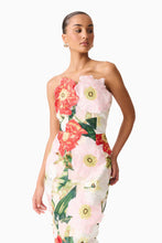 Load image into Gallery viewer, Solara Strapless Midi Dress, Pink Floral | Elliatt