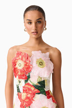 Load image into Gallery viewer, Solara Strapless Midi Dress, Pink Floral | Elliatt
