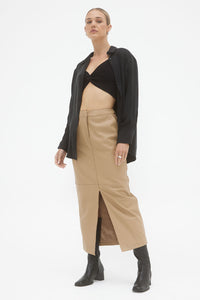 Ascend PU Maxi Skirt | SOVERE