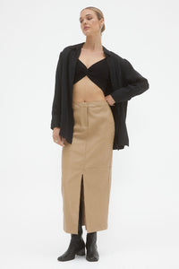 Ascend PU Maxi Skirt | SOVERE