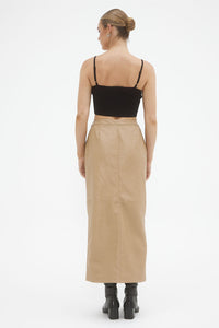 Ascend PU Maxi Skirt | SOVERE