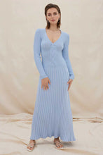 Load image into Gallery viewer, Sovere Laced Long Sleeve Midi Dress, Dawn Blue | Sovere