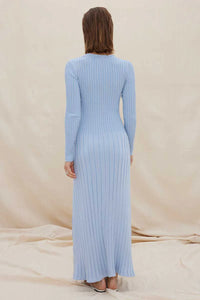 Sovere Laced Long Sleeve Midi Dress, Dawn Blue | Sovere