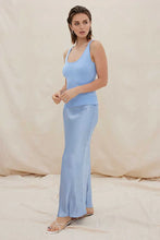 Load image into Gallery viewer, Rhyme Combo Slip Knit Dress, Dawn Blue | Sovere