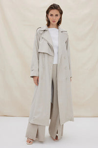 Tailored Trench Coat Cafe Latte | Sovere Studio