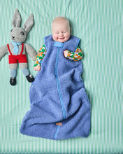 Load image into Gallery viewer, Blue Sprinkle Sherpa Sleep Bag 2.6 TOG  | Kip &amp; Co