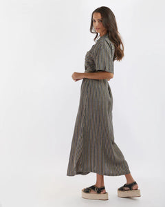 Set Sail Linen Stripe Dress / Amelius