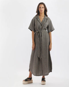 Set Sail Linen Stripe Dress / Amelius