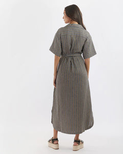 Set Sail Linen Stripe Dress / Amelius